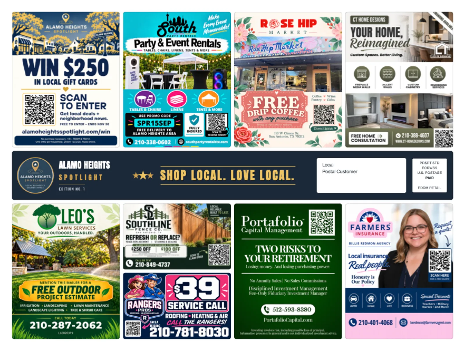 Front of sample Alamo Heights artwork — preview for Schertz Spotlight